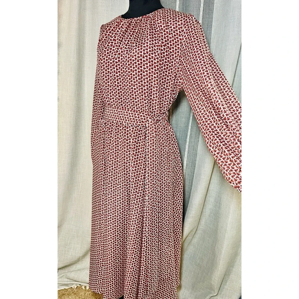 Carolina Herrera New York Ladybug Print Long Sleeve Belted Dress Sz 12 $2690 NWT - Picture 7 of 15